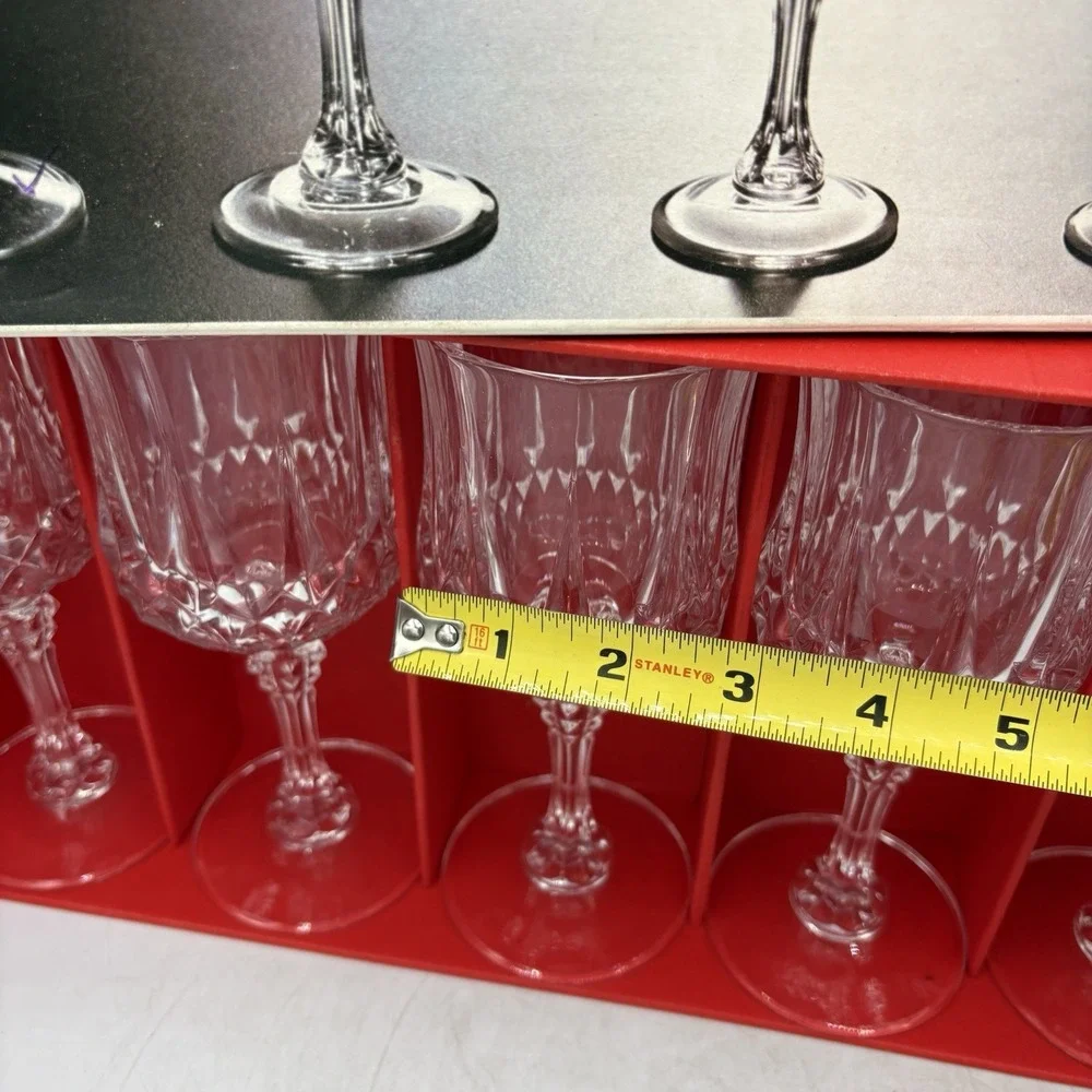 Cristal d'Arques Durand Stemglasses Lead Crystal 25 cl 6 Longchamp No‎ 2 Vintage